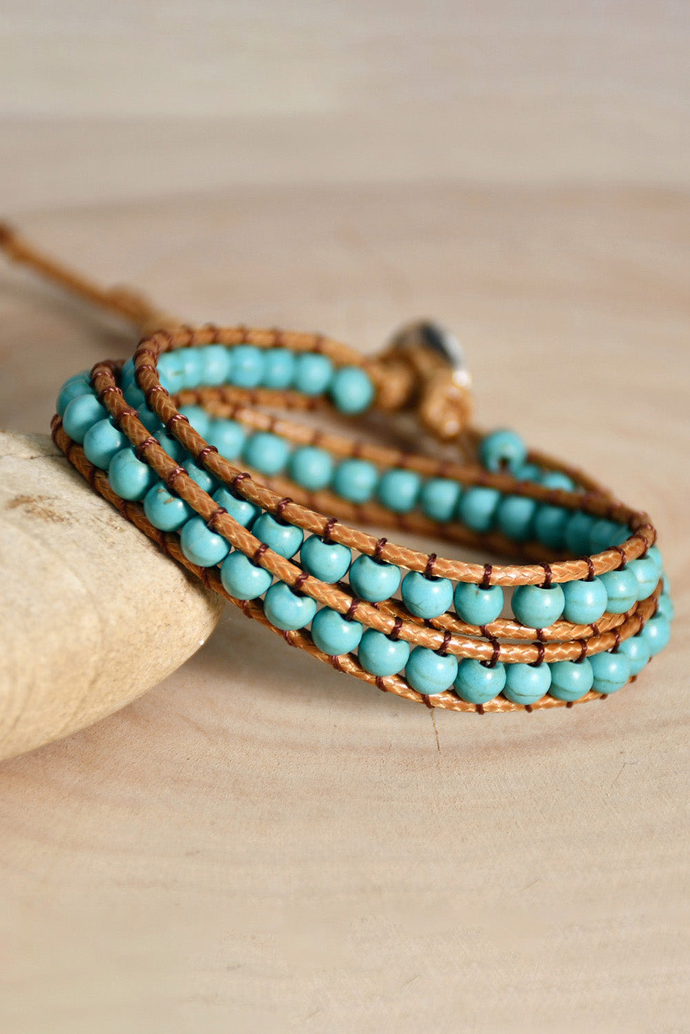 Double Lovin' Turquoise Beaded Bracelet