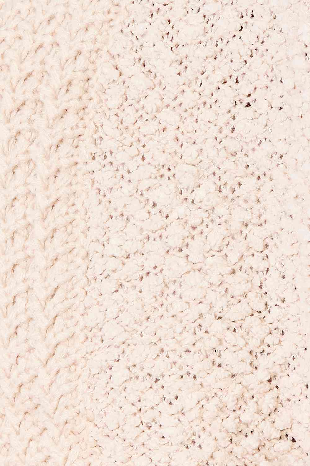 Open Front Long Sleeve Cardigan in Cream