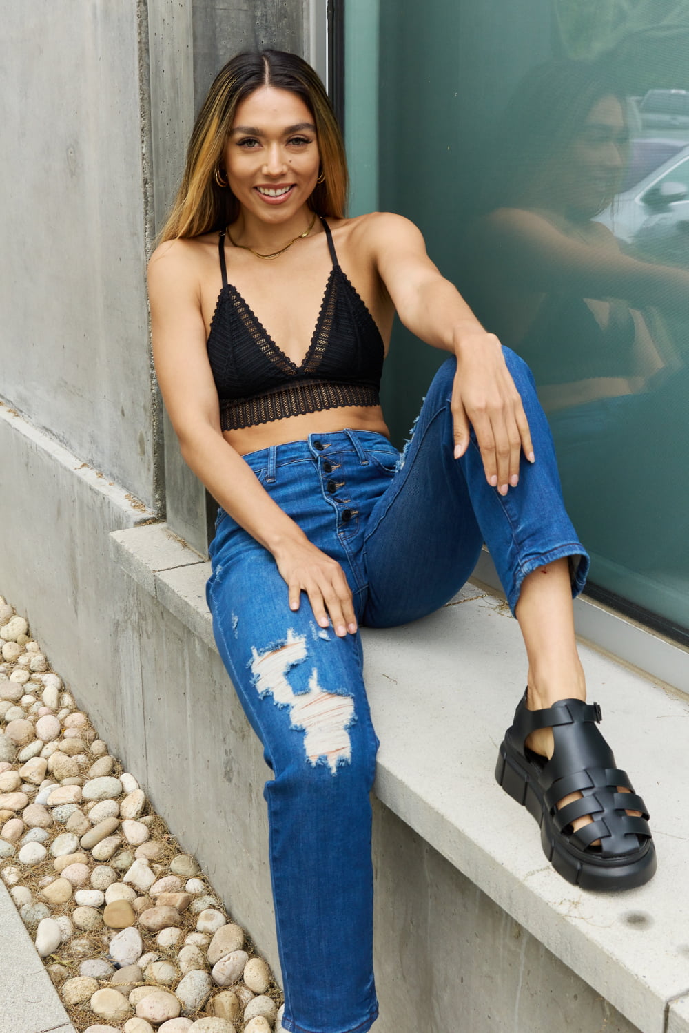 Lace Boho Racerback Bralette