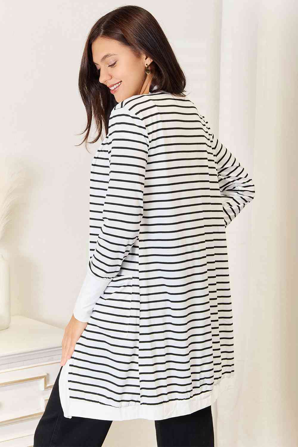 Striped Long Cardigan