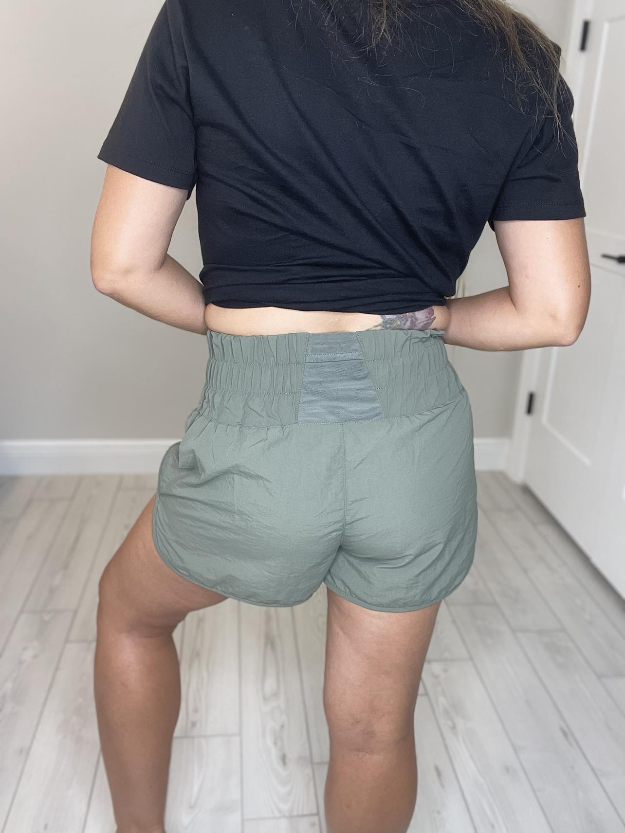 Olive Shorts with pocket