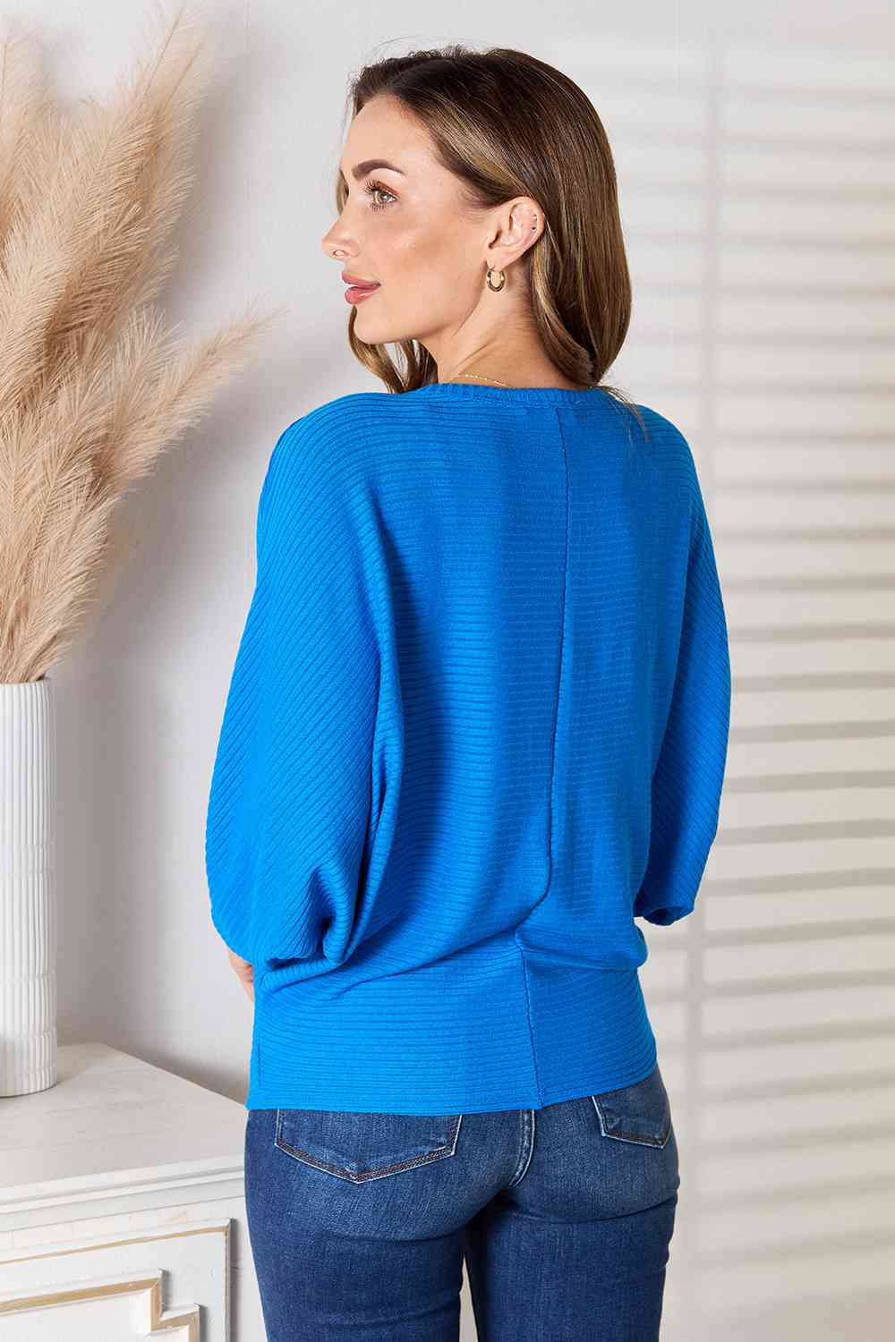 Batwing Blouse in Cobalt Blue