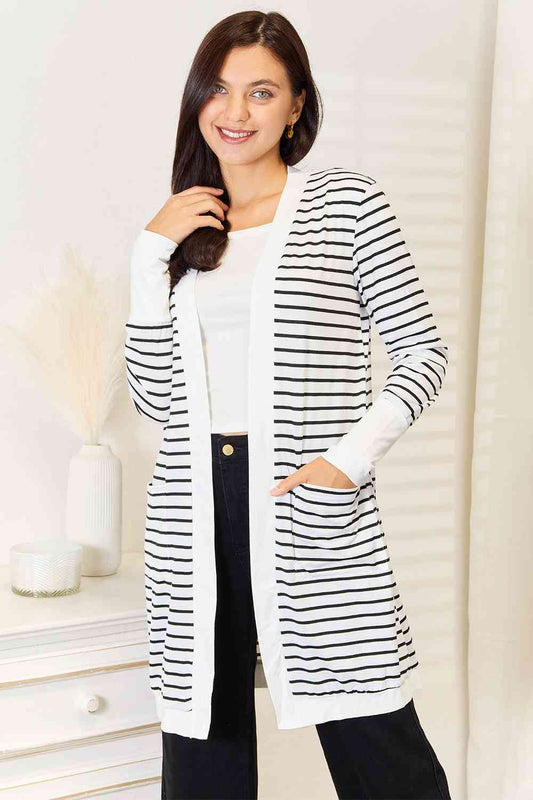 Striped Long Cardigan