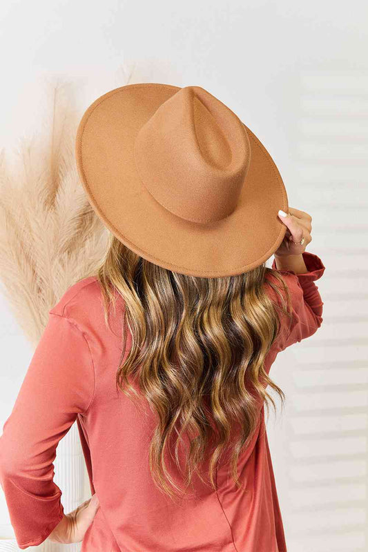 Fame Flat Brim Fedora Hat