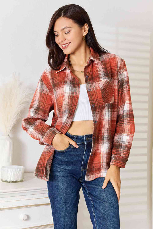 Ochre Plaid Long Sleeve Shirt