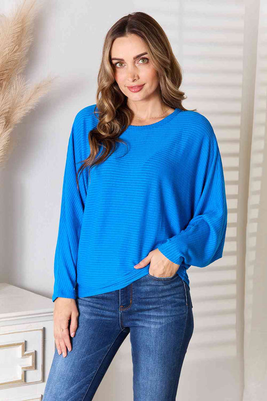 Batwing Blouse in Cobalt Blue